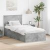 vidaXL Bed Frame Concrete Grey 75 x 190 cm Engineered Wood