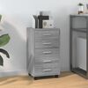vidaXL Drawer Cabinet with Castors Grey Sonoma Engineered Wood