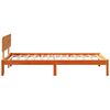 vidaXL Bed Frame with Headboard Wax Brown 90 x 190 cm Solid Pine Wood