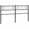 vidaXL Metal Replace Headboard Black 160 cm