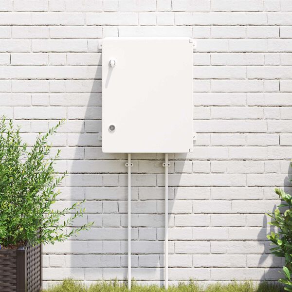 vidaXL Control Cabinet Grey 40 x 17.5 x 50 cm ABS Plastic