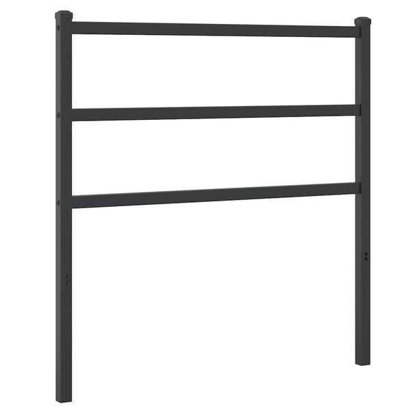vidaXL Metal Replace Headboard Black 90 cm