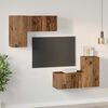 vidaXL TV Cabinet Set Wall-mounted 4 pcs Old Wood Engineered Wood