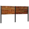 vidaXL Headboard 200 cm Solid Wood Reclaimed and Iron