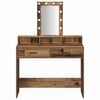 vidaXL Dressing Table Brown 100 x 41 x 140 cm Engineered Wood