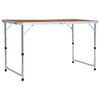 vidaXL Foldable Camping Table Aluminium 120x60 cm