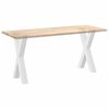 vidaXL Dining Table Legs X-Shaped 2 pcs White 50x(72-73) cm Steel