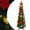 vidaXL Artificial Christmas Tree with 100 LEDs Green 155 cm PVC