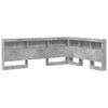 vidaXL Storage Headboard Concrete Grey Engineered Wood