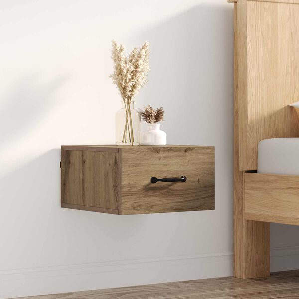 vidaXL Bedside Cabinet Artisian Oak 35 x 35 x 20 cm Engineered Wood