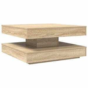 vidaXL Coffee Table 360-Degree Rotatable Sonoma Oak 70x70x34.5 cm