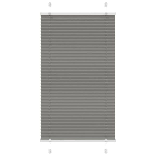 vidaXL Pleated Blind Anthracite 80x150 cm Fabric Width 79.4 cm Polyester