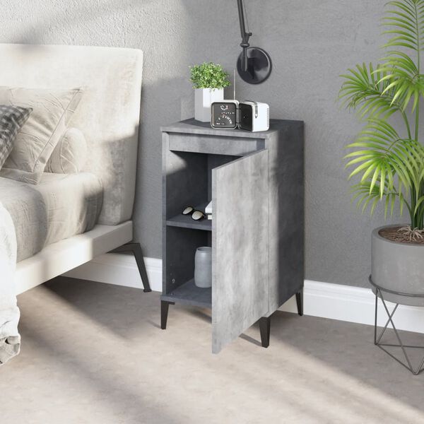 vidaXL Bedside Cabinets 2 pcs Concrete Grey 40x35x70 cm Engineered Wood