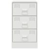 vidaXL Bedside Cabinets 2 pcs White 34.5x39x62 cm Steel