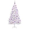 vidaXL Artificial Hinged Christmas Tree White 180 cm PVC and Steel