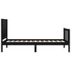 vidaXL Bed Frame without Mattress Black Small Single Solid Wood Pine