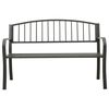 vidaXL Garden Bench 125 cm Steel Grey