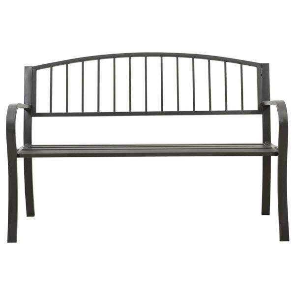 vidaXL Garden Bench 125 cm Steel Grey