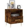 vidaXL Bedside Cabinet Smoked Oak 40x35x47.5 cm Engineered Wood