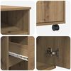 vidaXL Desk with Wheels Artisan oak 91 x 50 x 77 cm Engineered Wood