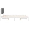 vidaXL Bed Frame with Upholstered Headboard Light Grey 120 x 190 cm