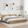 vidaXL Bed Frame Artisan Oak 200 x 200 cm Engineered Wood