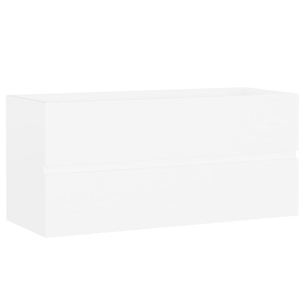 vidaXL Sink Cabinet with Built-in Basin White Engineered Wood
