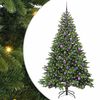 vidaXL Artificial Christmas Tree with 300 LEDs Green 180 cm PE and PVC