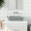 vidaXL Countertop Basin Grey and Blue Rectangular 46x35.5x13 cm Ceramic