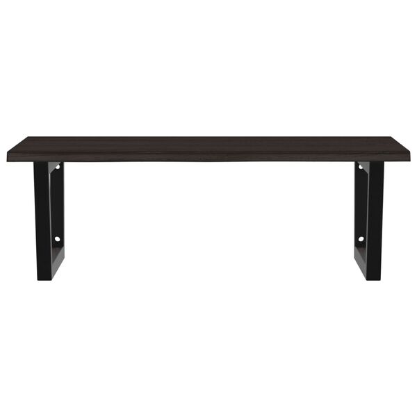 vidaXL Basin Shelf Wall Mounted Steel and Solid Wood Oak