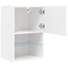 vidaXL TV Cabinet with LED Lights White 40.5x30x60 cm