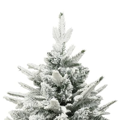 vidaXL Artificial Christmas Tree LED&Ball Set&Flocked Snow 180cm PVC&PE