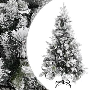 vidaXL Christmas Tree with Flocked Snow&Cones 195 cm PVC&PE