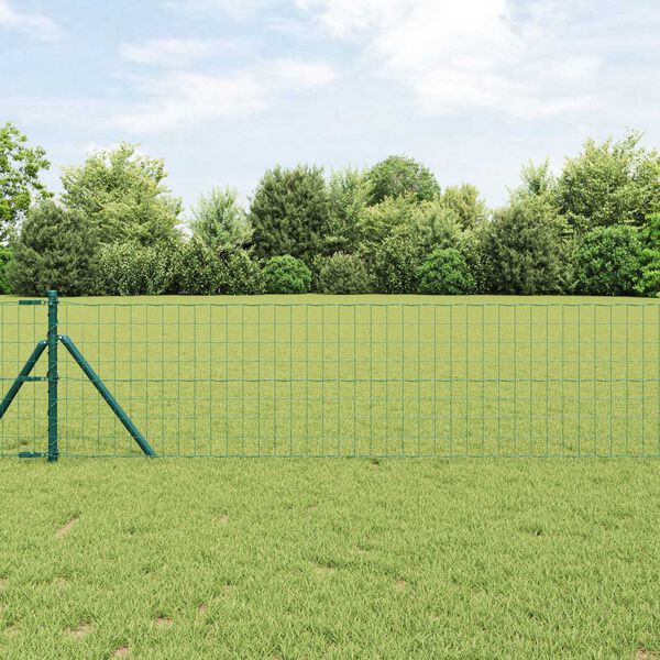 vidaXL Euro Fence Green 0.4 x 50 m PVC-coated iron