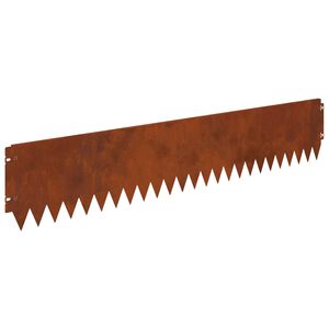 vidaXL Lawn Edging 30 pcs 103 x 20 cm Steel Rusty