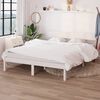 vidaXL Bed Frame without Mattress White Solid Wood 160x200 cm