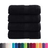 vidaXL Premium Guest Towels SOLUND 4 pcs Black 30x50 cm 600 gsm