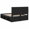 vidaXL Bed Frame with Headboard Black 140 x 190 cm Solid Pine Wood