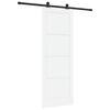 vidaXL Sliding Door White and Black 78 x 211 cm Solid Pine Wood