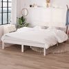 vidaXL Bed Frame without Mattress White Solid Wood 140x190 cm