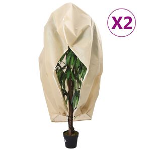 vidaXL Plant Fleece Covers with Zip 2 pcs 70 g/m&sup2; 3.14x2.5 m