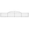 vidaXL Arched Gabion Baskets 11 pcs 300x30x40/60 cm Galvanised Iron