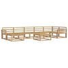 vidaXL Outdoor Sofa Set 8 pcs White Solid Acacia Wood