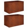vidaXL Garden Planter 2 pcs Rusty 100 x 50 x 50 cm Weathering Steel