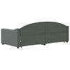 vidaXL Daybed with Trundle&Drawers without Mattress Dark Grey 90x190 cm Single
