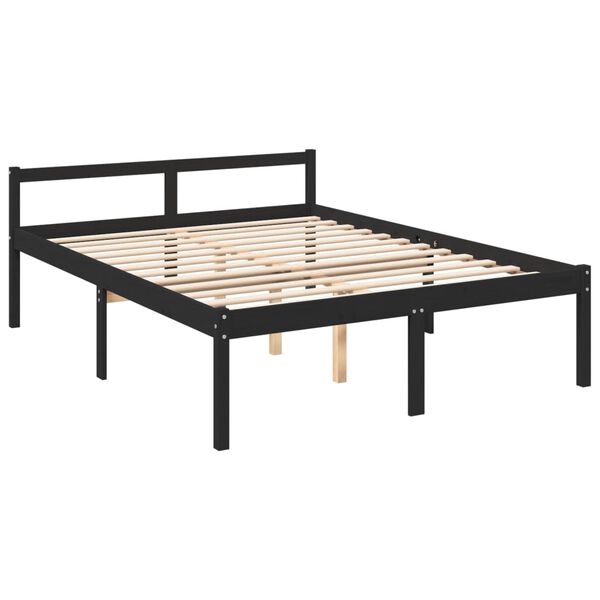 vidaXL Senior Bed without Mattress Black 150x200cm King Size