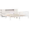vidaXL Bookcase Bed without Mattress White 200x200 cm Solid Wood Pine