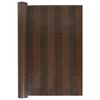 vidaXL Balcony Screen Brown and Black 500x100 cm Poly Rattan
