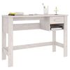 vidaXL Desk HAMAR White 110x40x75 cm Solid Wood Pine