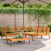 vidaXL Pallet Sofa Set | Oiled Wood | Solid Acacia wood with an oil finish
